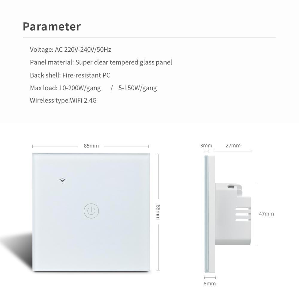 RSH Homekit Switch Wifi interruptor smart Home Control Lamp Switches AC 220V 230V EU Standard smart switch