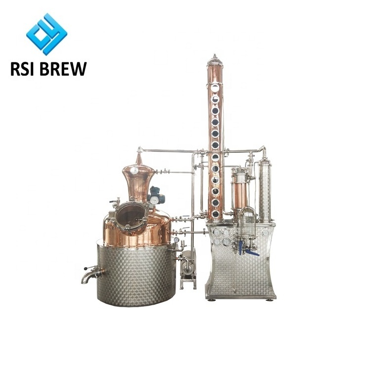 Gin/Vodka/Whiskey/95% Ethanol Production 50L 100L 200L 500L Copper Distillation Equipment Home Alcohol distillery