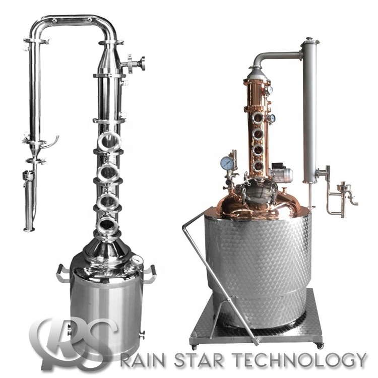 4 inch 6 inch 8 inch glass moonshine still alcohol distillation column with gin basket for vodka, whiskey, gin making