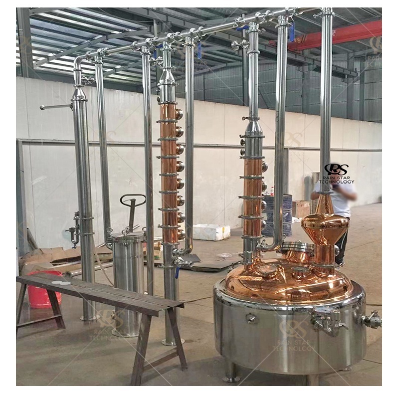 Rain Star 100 Gallon Whiskey Distillery Copper distillery Equipment Copper Pot Distiller Home Used Alcohol Distillation Still