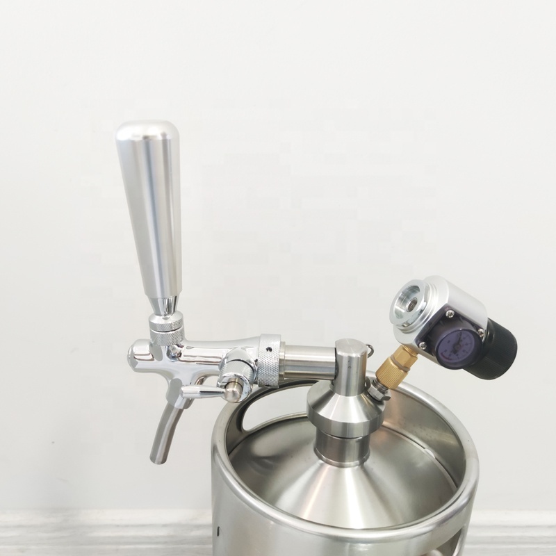 5 liters aluminum mini empty beer keg, small beer keg faucet