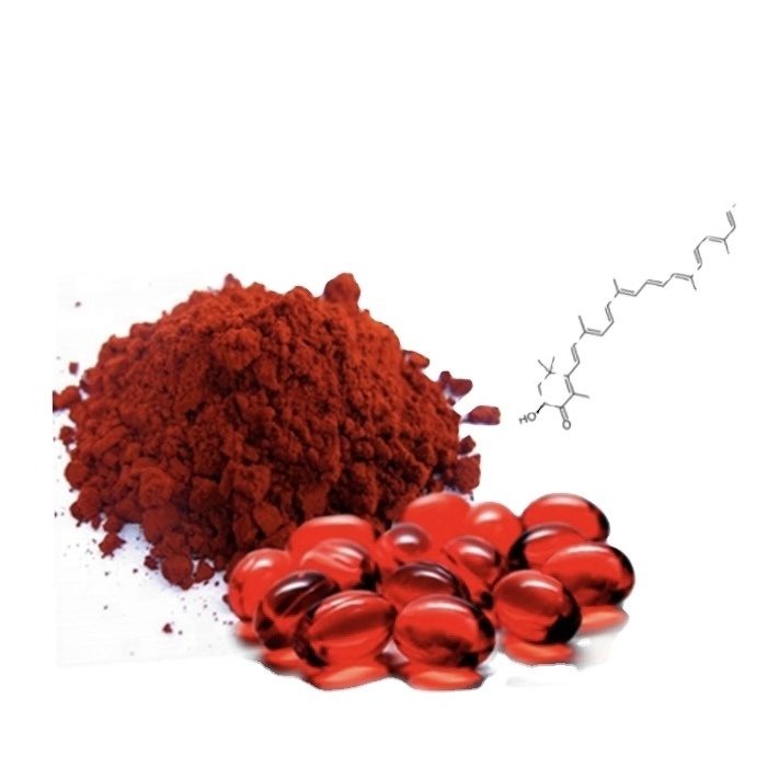 Food Grade Raw Material Powder Herbal Extract Red Algae Haematococcus Pluvialis Astaxanthin Manufacturer Astaxanthin Powder