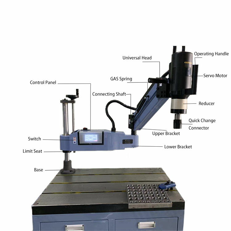 Electric Arm Drilling Tool and Self-tapping Screw Machine,Drill Press Arm Tapping Machine