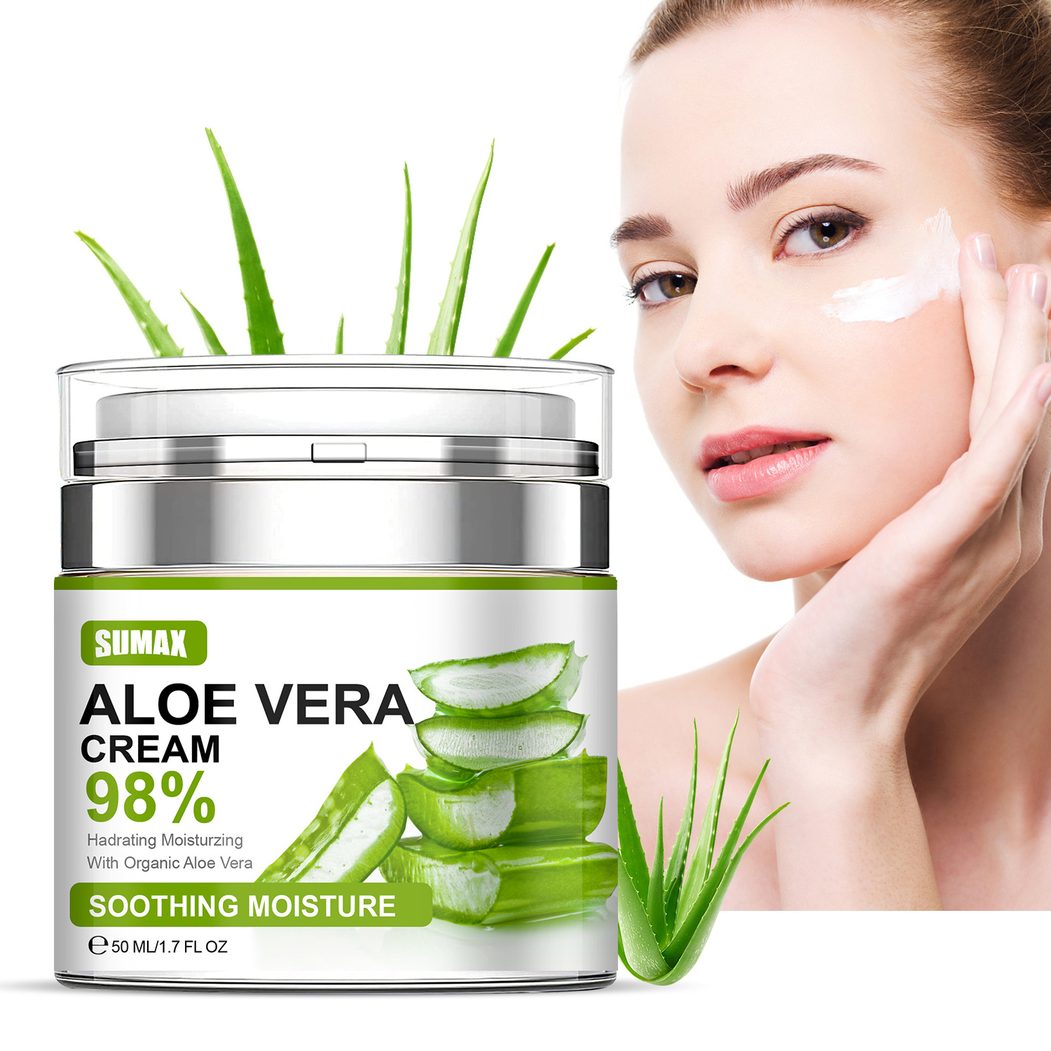 Sumax Soothing Aloe Vera Face Cream 24 Hours Hydrates For Sensitive Skin