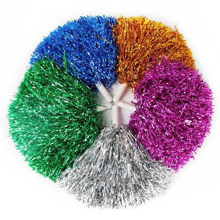 Various Colors Cheerleading Sports Plastic Pompom Cheering Pom Poms