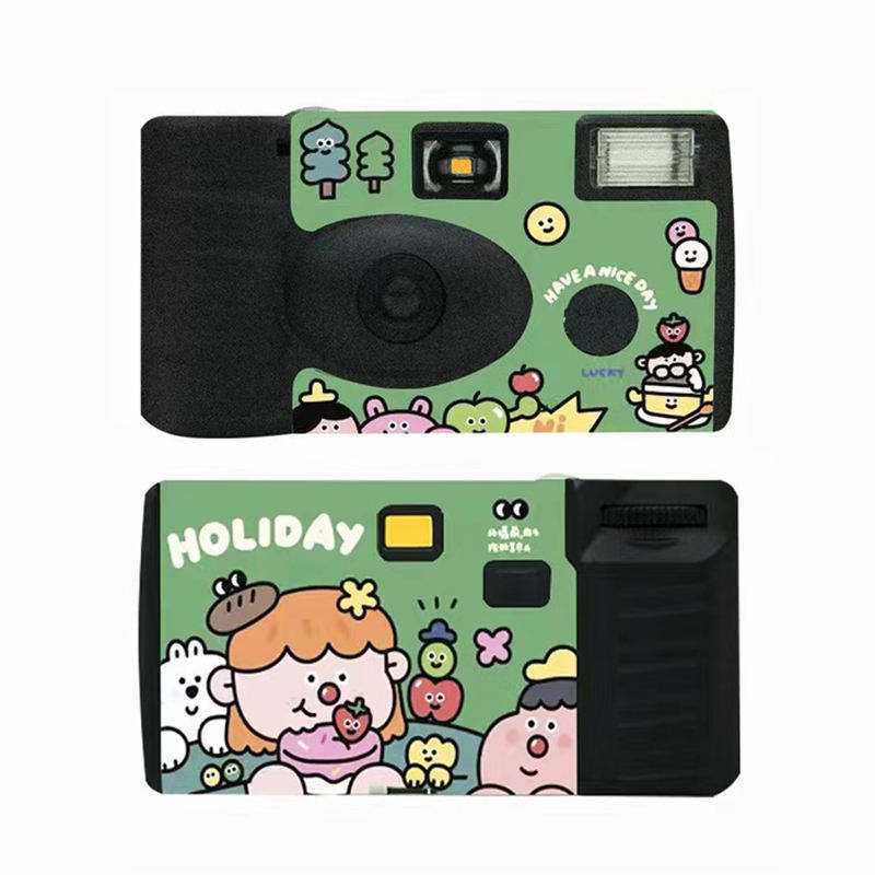 Factory Wholesale 35mm Film Disposable Camera with Flash Build in 36exp Color Film and Alkaline Battery with Customized Color Bo