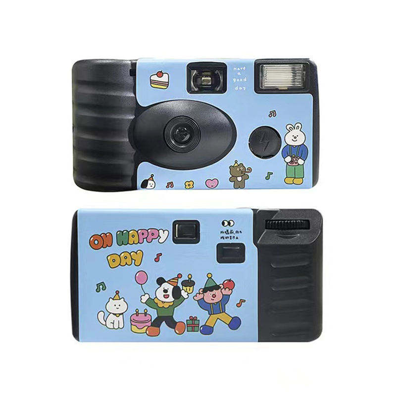 Factory Wholesale 35mm Film Disposable Camera with Flash Build in 36exp Color Film and Alkaline Battery with Customized Color Bo