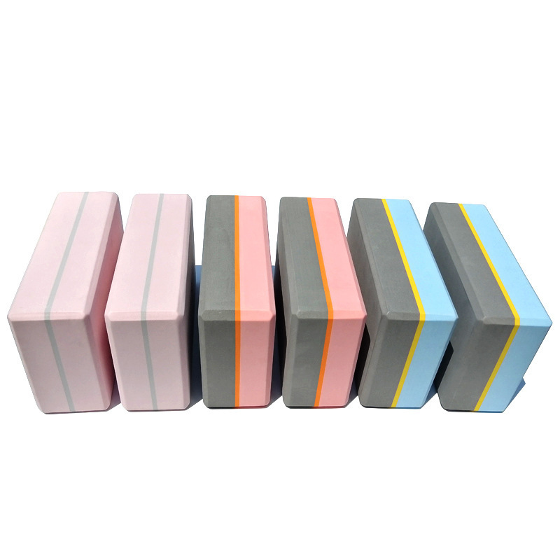 Custom Logo Pilates Yoga Blocks Set Thick Foam Eco Friendly Custom Colour Eva Yoga Blocks