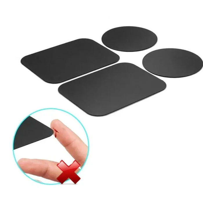 Rectangle Round Black car magnet cell phone holder Mount Metal Plate Sticker for Magnetic Phone Car Mount Holder with adhesive