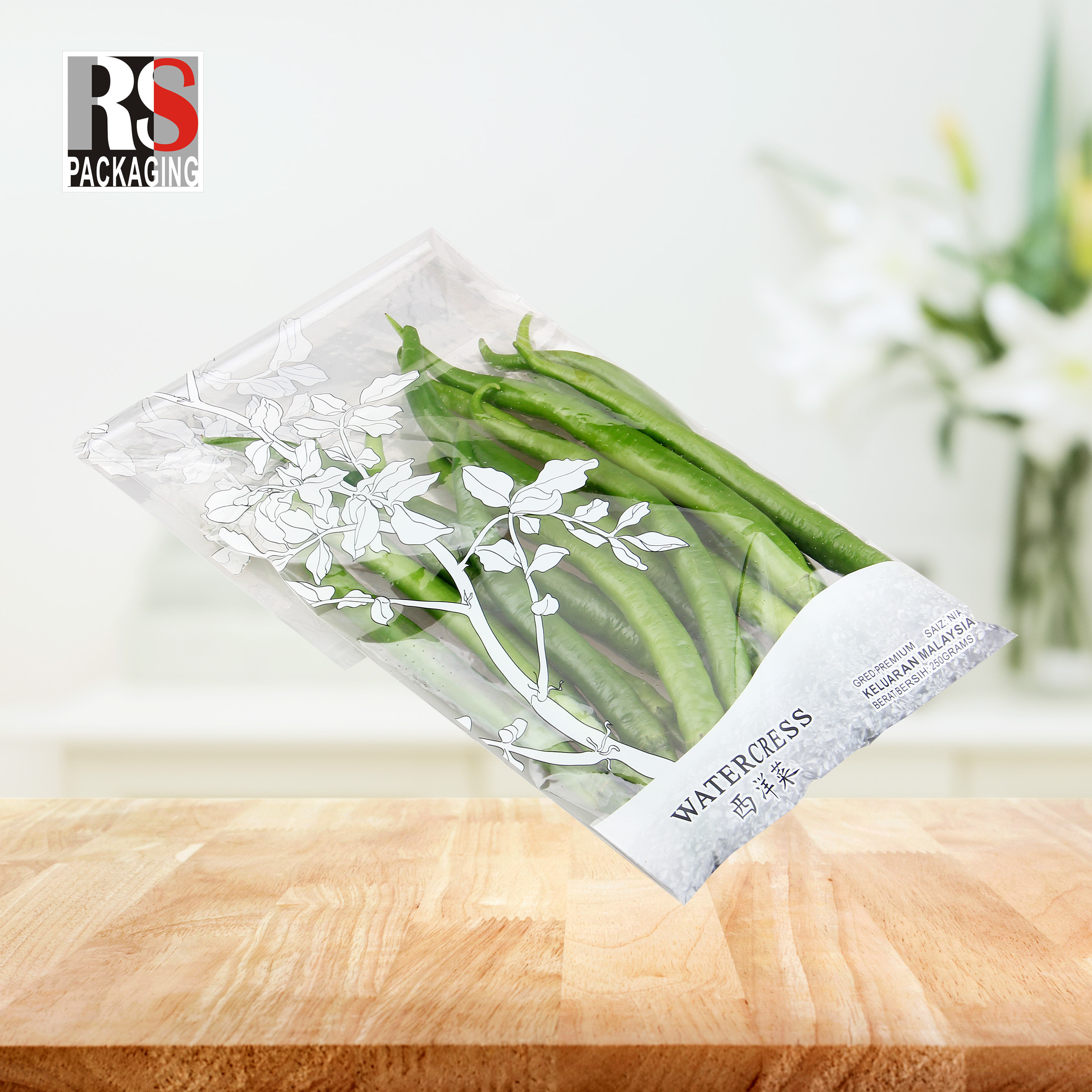 Clear fresh vegetables packing micro perforated food bag lettuce packing vegetable bags