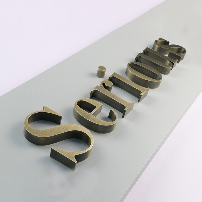 Custom Stainless Steel Channel Letter Sign Gold Metal Letter For Decoration Business Logo Wall Letter