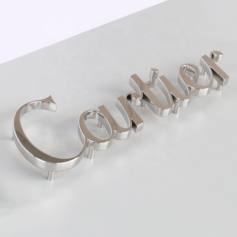 Custom Stainless Steel Channel Letter Sign Gold Metal Letter For Decoration Business Logo Wall Letter