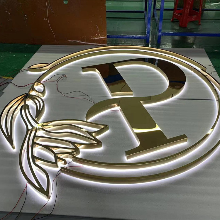 Logo Maker Customized Backlit Letters Advertising Signs Office Wall Led Sign Logo Indoor Business Sign