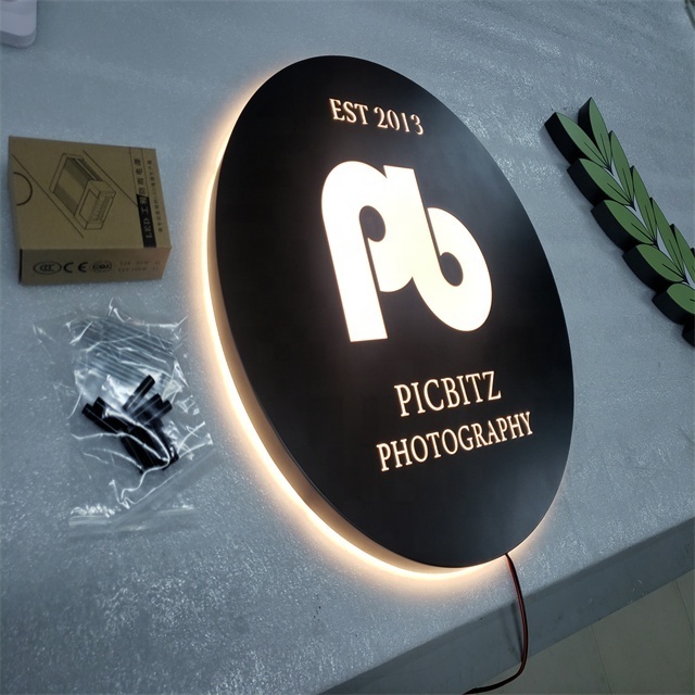 custom indoor circle led light box store sign outdoor round led sign advertising light boxes