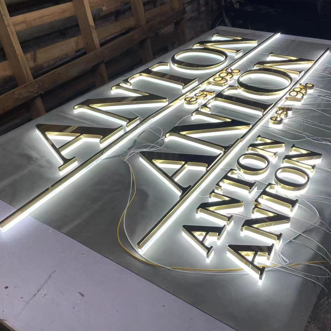 Logo Maker Customized Backlit Letters Advertising Signs Office Wall Led Sign Logo Indoor Business Sign