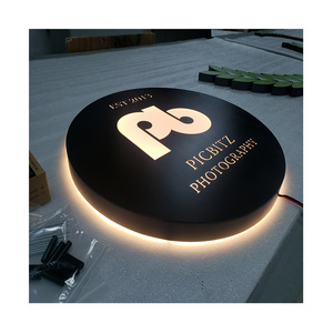 custom indoor circle led light box store sign outdoor round led sign advertising light boxes