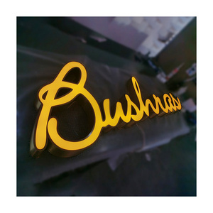 Custom golden illuminated signs 3d lettere led letter lights wall logo sign led light letters enseigne en lettre or