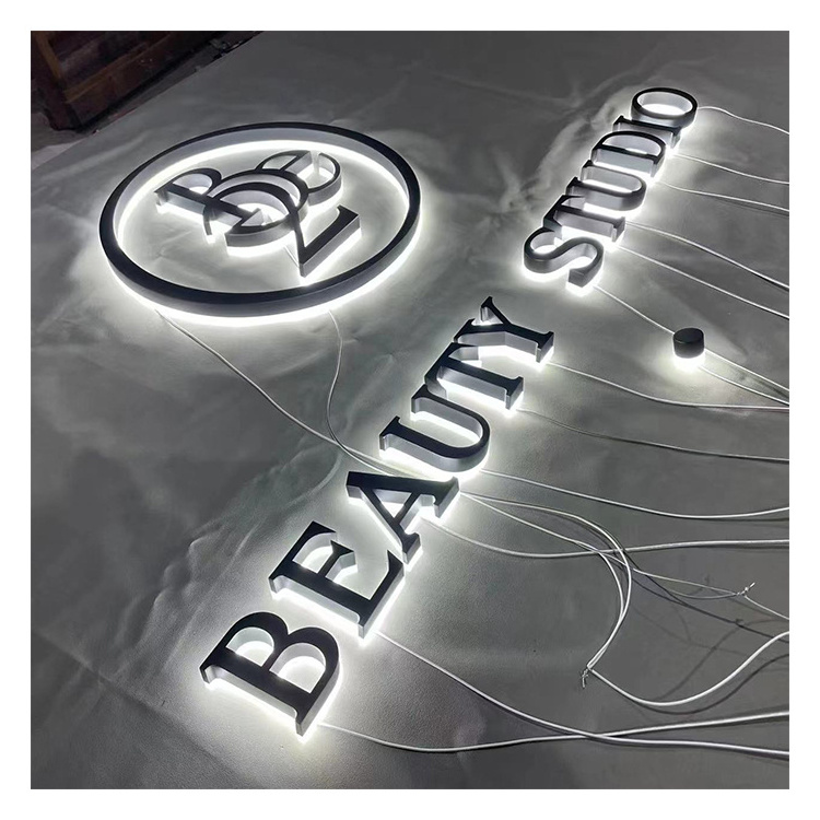 Logo Maker Customized Backlit Letters Advertising Signs Office Wall Led Sign Logo Indoor Business Sign