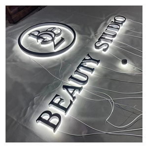 Logo Maker Customized Backlit Letters Advertising Signs Office Wall Led Sign Logo Indoor Business Sign