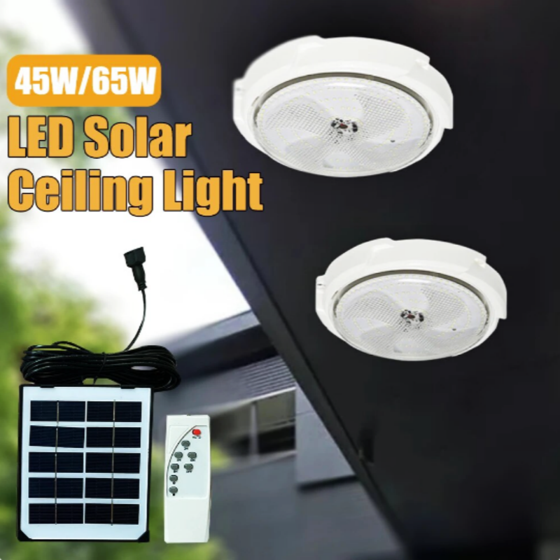 Factory Solar Indoor Ceiling Light with Solar Panel Remote Control Indoor Solar Light Home House