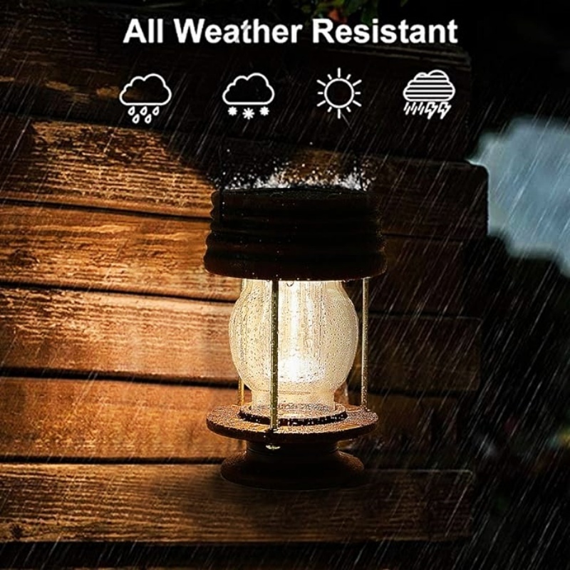 Wholesale New Innovations 2100K LED Nightstand Lantern Portable Rechargeable Solar Lamp Waterproof Outdoor Cordless