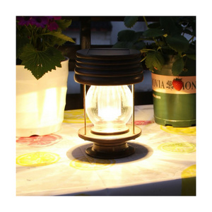 Wholesale New Innovations 2100K LED Nightstand Lantern Portable Rechargeable Solar Lamp Waterproof Outdoor Cordless