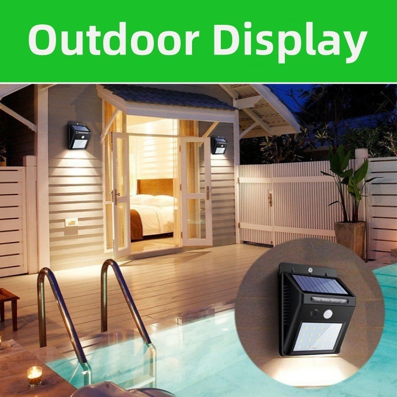 Solar Powered Motion Activated Sensor Light Wireless Security Lights Outside Wall Lamp Solar Wall Lights Outdoor Waterproof