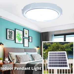 Factory Solar Indoor Ceiling Light with Solar Panel Remote Control Indoor Solar Light Home House