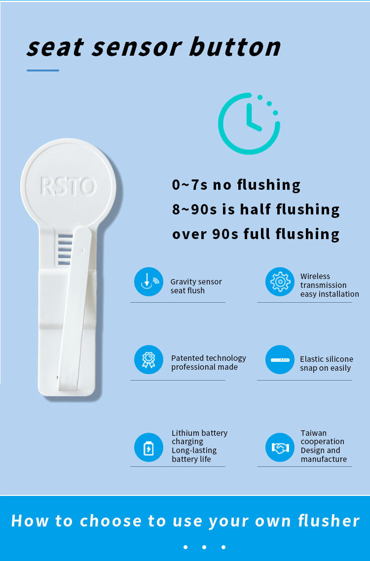 RSTO Auto Sensor Toilet Flusher Valve Automatic Urinal Flusher Touchless Toilet Flusher