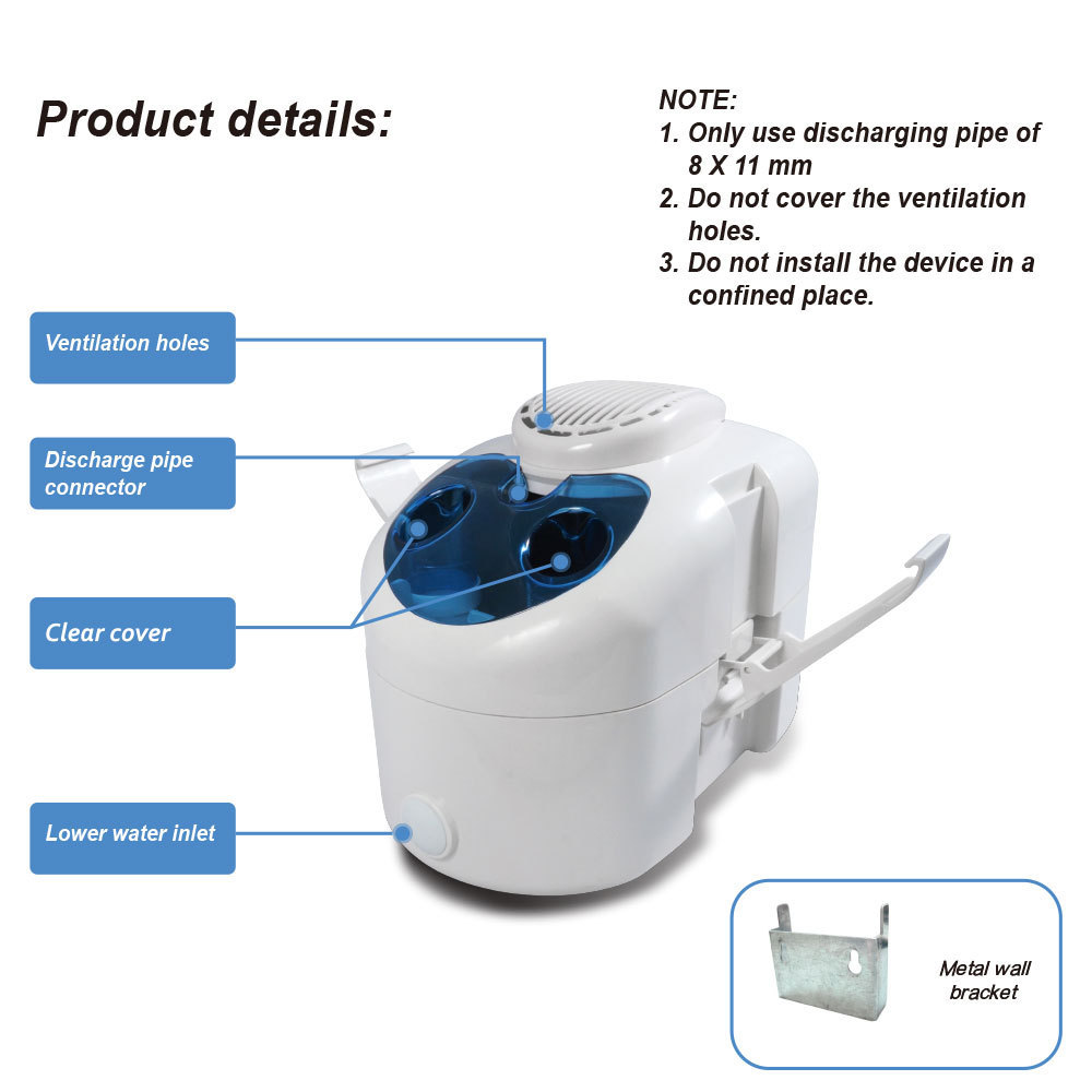 Air Conditioners Parts Drain Pump Condensate Removal Pump 4M Discharge Head For Large Air Conditioner