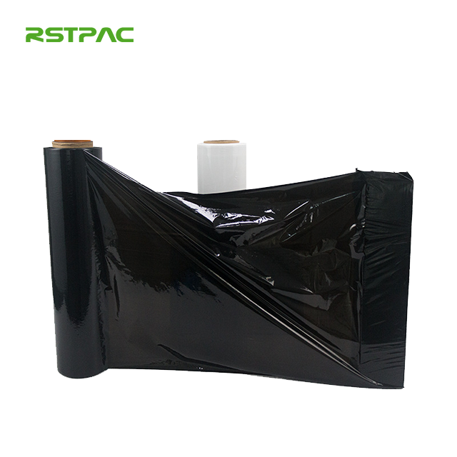 pe black wrap film Stretch 50cm industrial cling tray wrap Self-adhesive film  packaging