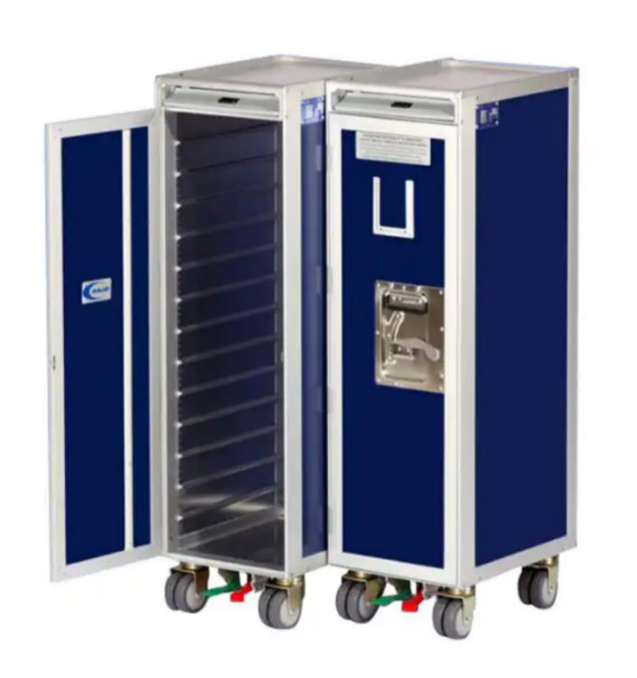 Airline Gallery Beverage Food Trolley 4 Wheels Hand Carts With Brake