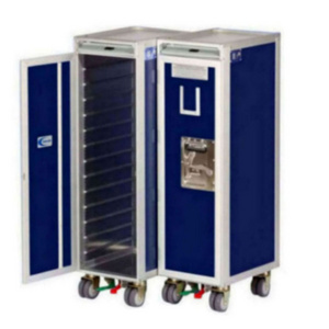 Airline Airplane Galley Cart Food Beverage Catering Trolley With Brake