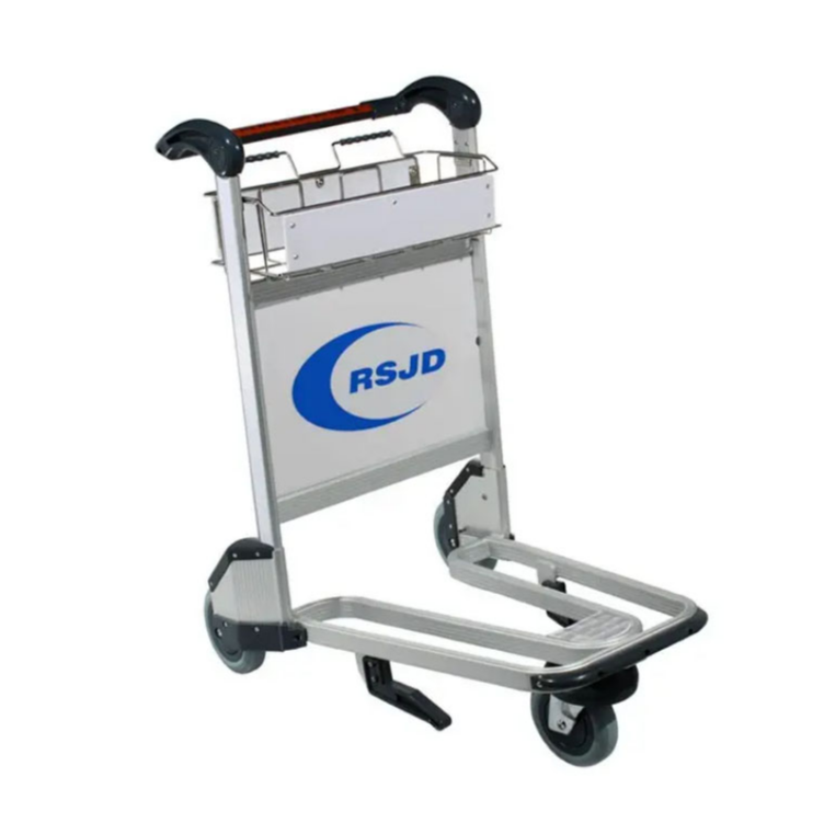 Airport Aviation Passenger Aluminum Luggage Hand Trolley With Brake