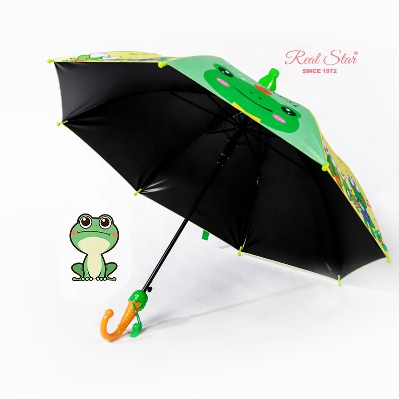 Lovely kid special ice cream handle umbrella with removable telescopic plastic cover child waterproof cartoon umbrella