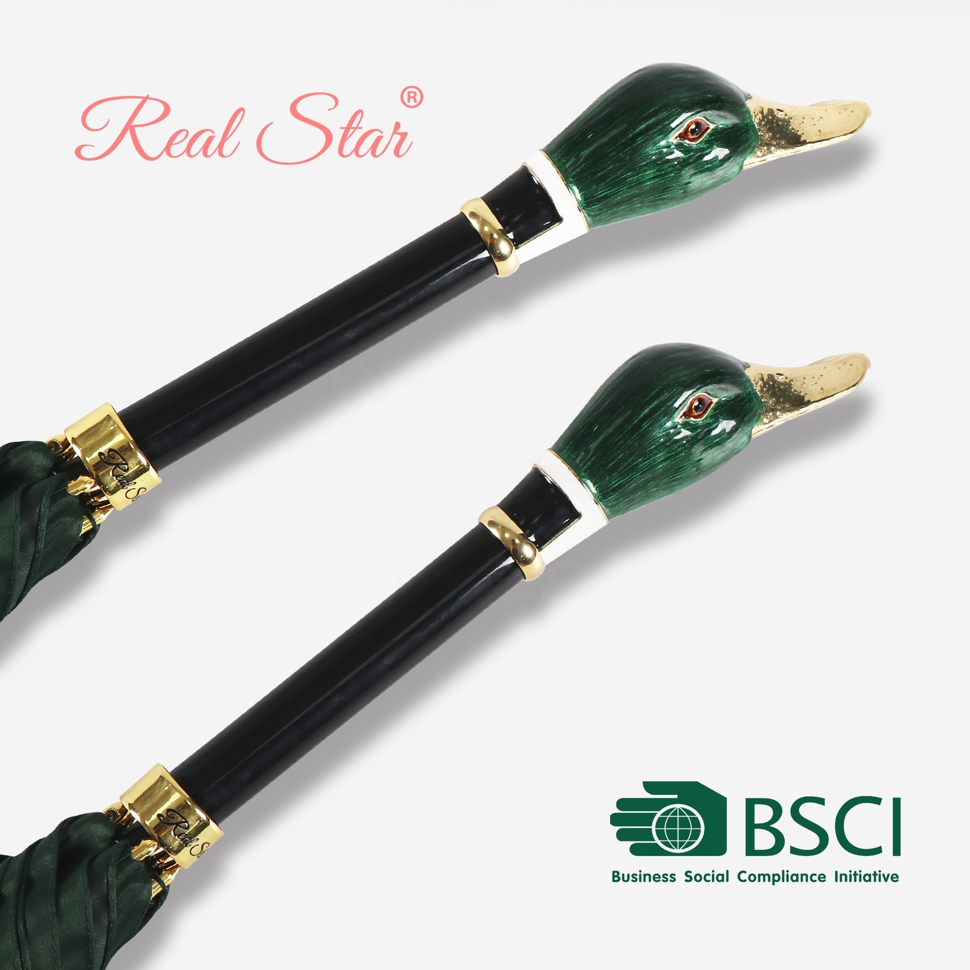 RST Real Star luxury duck animal handle high end man umbrella luxury gift umbrella