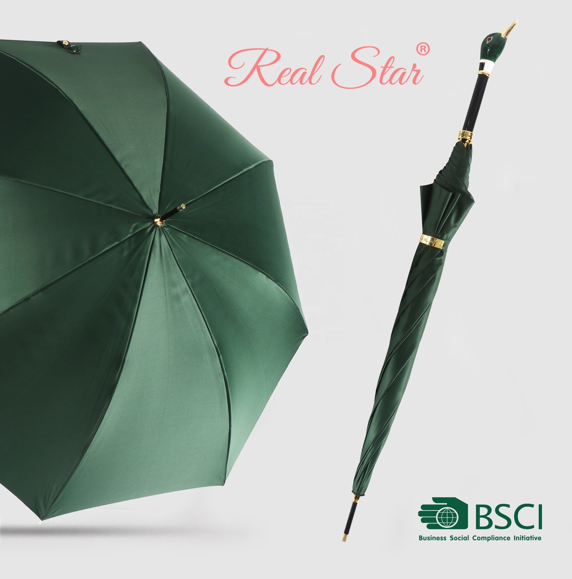 RST Real Star luxury duck animal handle high end man umbrella luxury gift umbrella