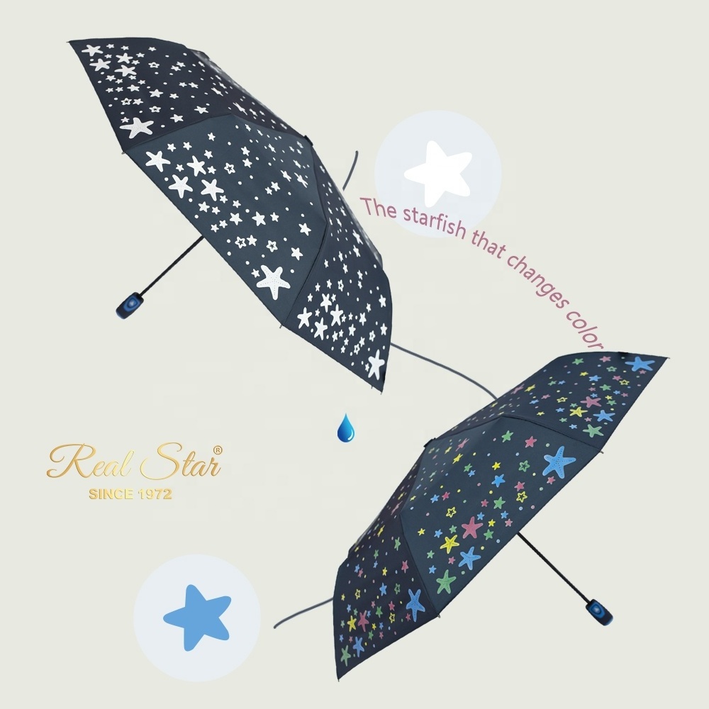 RST Real Star water color changing fold umbrella creative umbrella