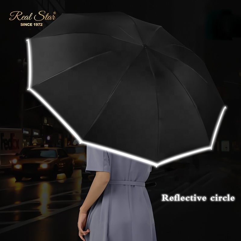 RST 3 fold inverted upside down double ribs big size 10 ribs umbrellas portable reverse reflective umbrella