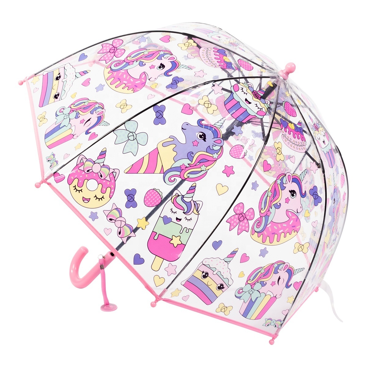 RST Guangzhou wholesale kids cheap umbrella new dome 19 inch small size clear unicorn umbrella