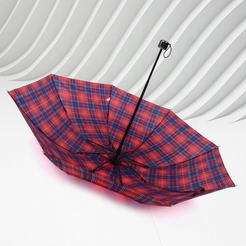 Happy Swan Polyester China supplier Cheap market umbrella three Folding manual umbrella in Morocco