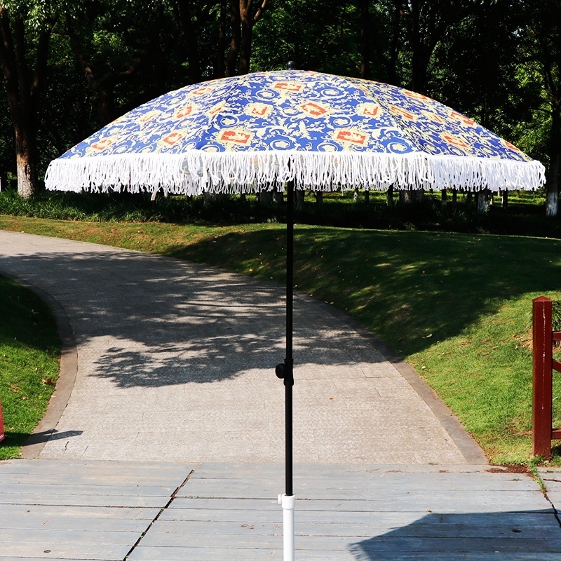 RST quality garden outdoor parasol tropical fringe umbrella beach sun umbrella