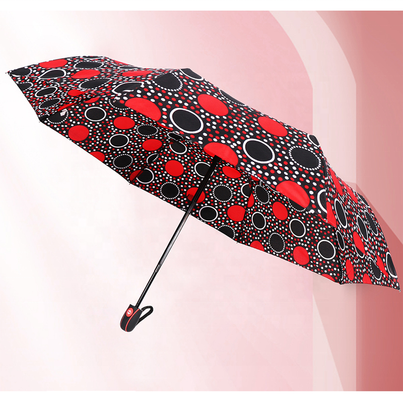 Happy Swan cheap auto open and close wholesale fully automatic Bohemia lady 3 fold umbrella