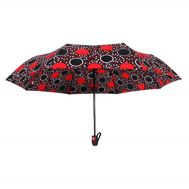 Happy Swan cheap auto open and close wholesale fully automatic Bohemia lady 3 fold umbrella