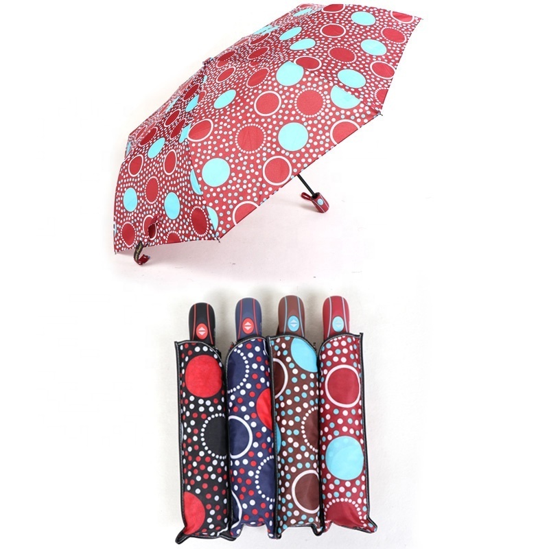 Happy Swan cheap auto open and close wholesale fully automatic Bohemia lady 3 fold umbrella