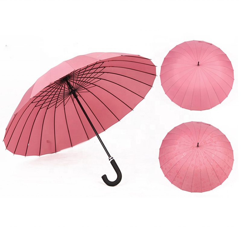 RST China factory 190T pongee magic flower fabric strong windproof 24K long umbrella