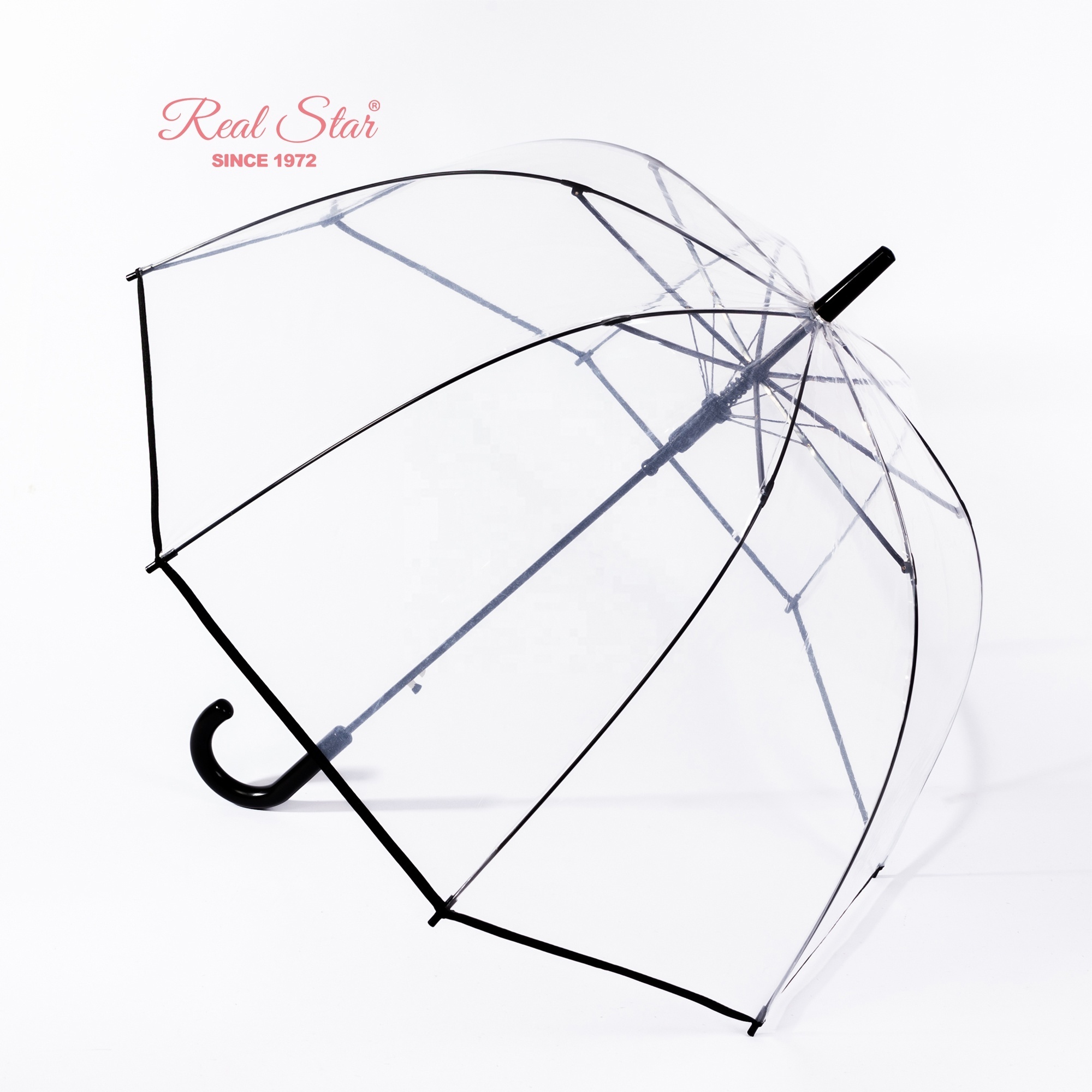 RST apollo event wedding umbrella transparent poe Logo Customized Auto Open Straight bubble dome clear umbrella