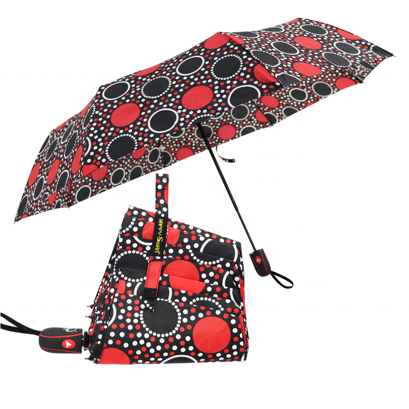 HAPPY SWAN France designer Bohemia style beach umbrella fold high-grade semi-automatic umbrella