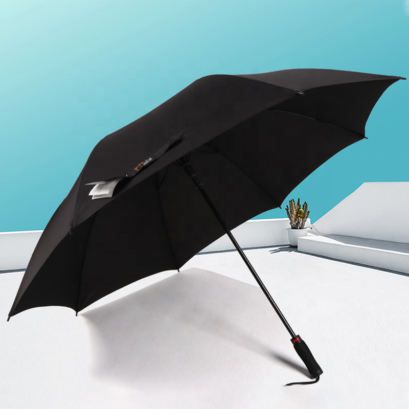 RST high quality extra big size 64 inches automatic black custom printed storm proof golf umbrella with logo printing