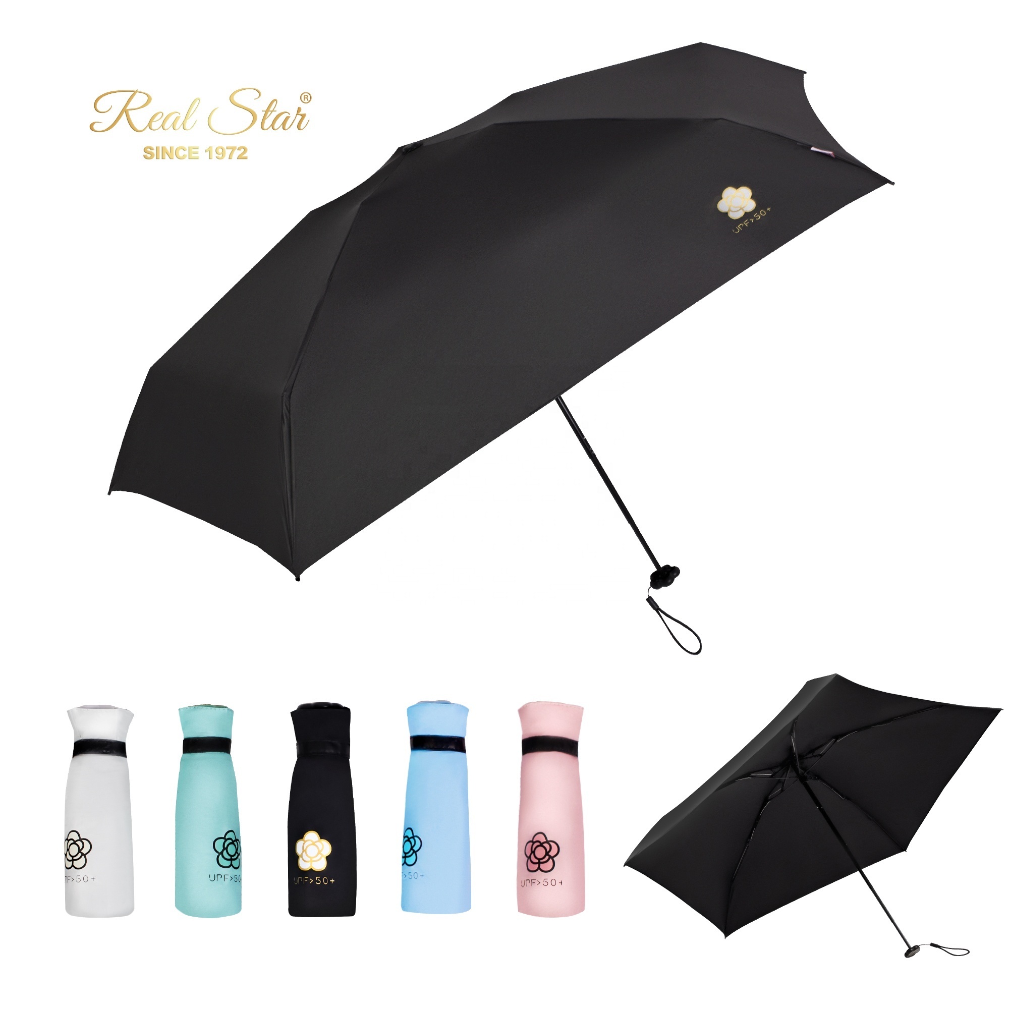 RST 19 inches 5 ribs small flower shape special handle Anti UV umbrella Japan/Korea market umbrella